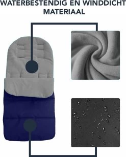 Achaté Voetenzak - Voor Kinderwagen Of Stoeltje – Baby Slaapzak - Autostoel - Donkerblauw -Kinderwagens Winkel 966x1200 2