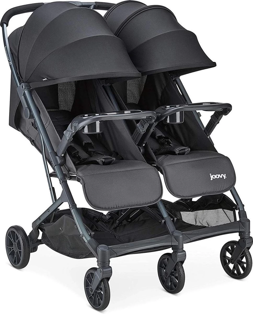 Joovy Kooper X2 Dubbele Buggy - Antraciet - Duo Buggy 1 Joovy Kooper X2 Dubbele Buggy - Antraciet - Duo Buggy