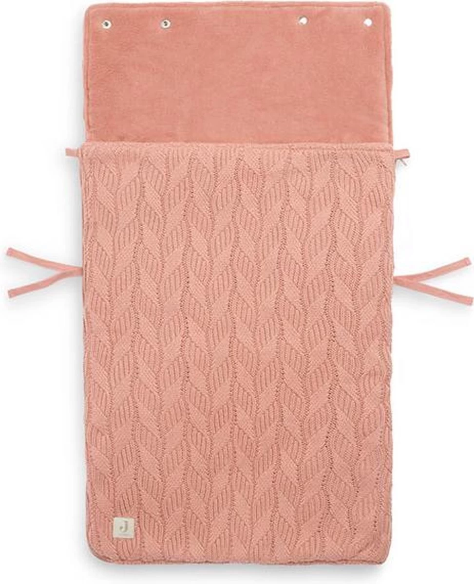 Jollein Voetenzak Voor Autostoel & Kinderwagen - Spring Knit - Rosewood 4 Jollein Voetenzak Voor Autostoel & Kinderwagen - Spring Knit - Rosewood - Afbeelding 4