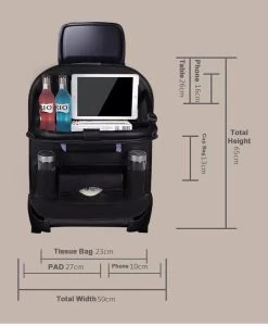 Merkloos PREMIUM Autostoel Organizer - Carseat Organiser - Auto Stoel Organizer - Tablet Houder - Auto Tafeltje - Auto Organizer - Beker Houder - Paraplu Houder - Tissue Doos Houder -Kinderwagens Winkel 987x1200