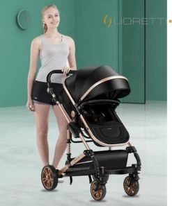Merkloos Lioretti® Luxe Baby Buggy 3 In 1 | Baby Wagen | Kinderwagen Met Stoel En Wieg | Inklapbaar | Hoge Kwaliteit | Combi | Zwart -Kinderwagens Winkel 997x1200 4