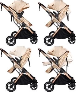 Ding Juna Kinderwagen 3 In 1 - Beige/Rose - Combi Kinderwagen Incl. Autostoel -Kinderwagens Winkel 997x1200 8